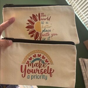 Makeup pouch/ pencil case NEW 2pcs
